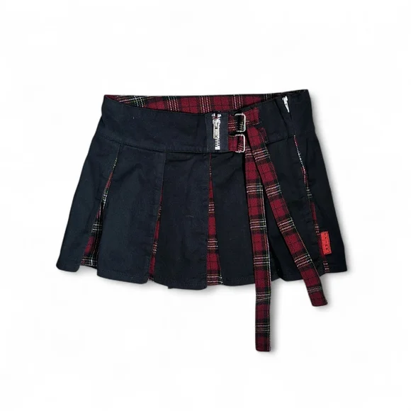 **NEW** Vintage Tripp NYC Plaid Pleated Mini Skirt - Picture 1 of 3